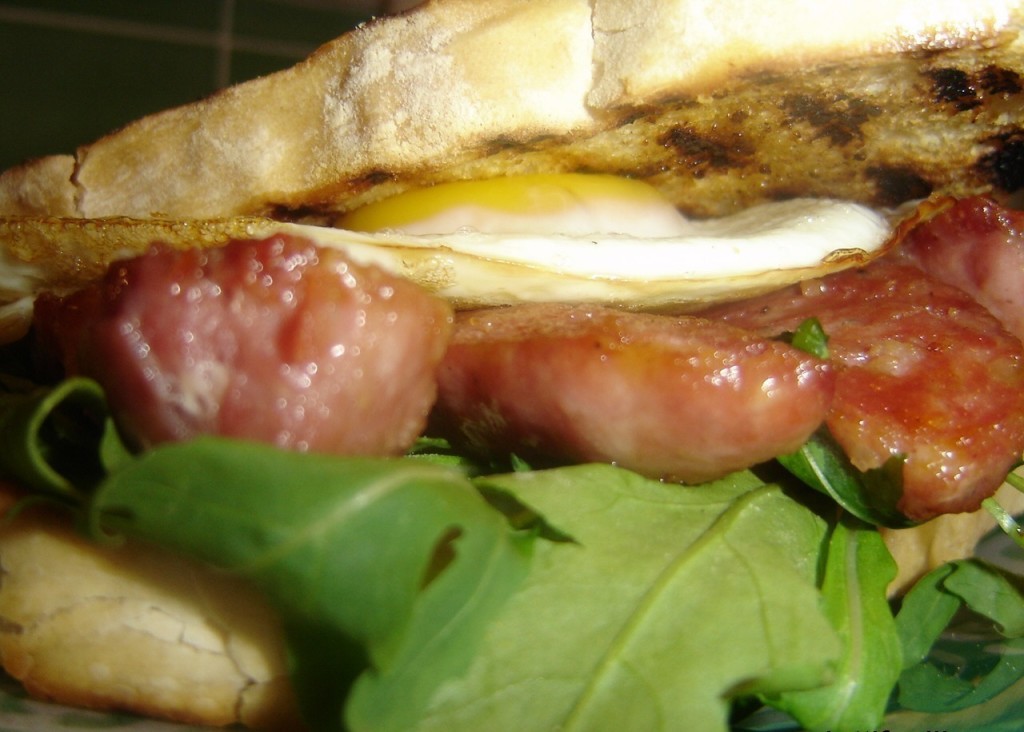 Polentone, Bergamo - Panino Salsiccia rucola mozzarella